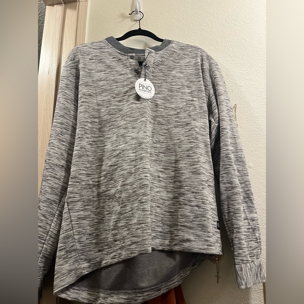 Pino Porte Long Sleeve Heather grey - size XL